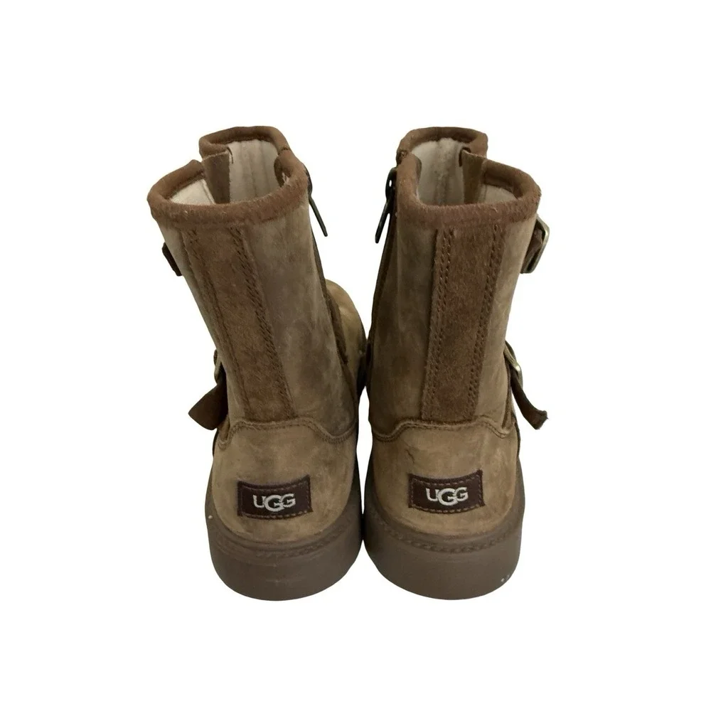 UGG  Kinzey Weather  Brown Leather  Winter Boots  Little Kids  Size Us 3  Eu 35